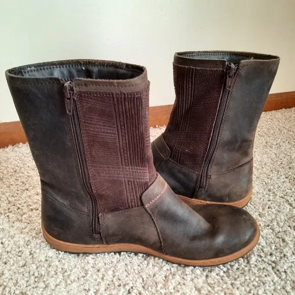 Merrell Waterproof Select Dry Brown Leather Mid-Ankle Boots J02100 Size 8.5