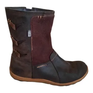 Merrell Waterproof Select Dry Brown Leather Mid-Ankle Boots J02100 Size 8.5