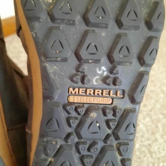 Merrell Waterproof Select Dry Brown Leather Mid-Ankle Boots J02100 Size 8.5