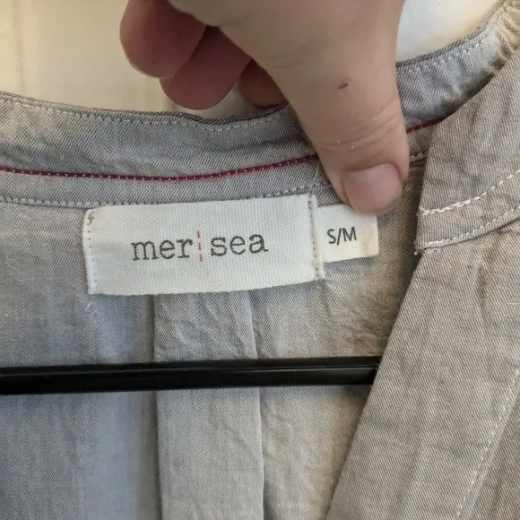 Mersea Gray Cotton Shirt Dress