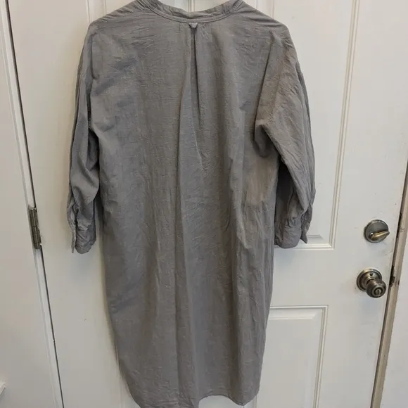Mersea Gray Cotton Shirt Dress