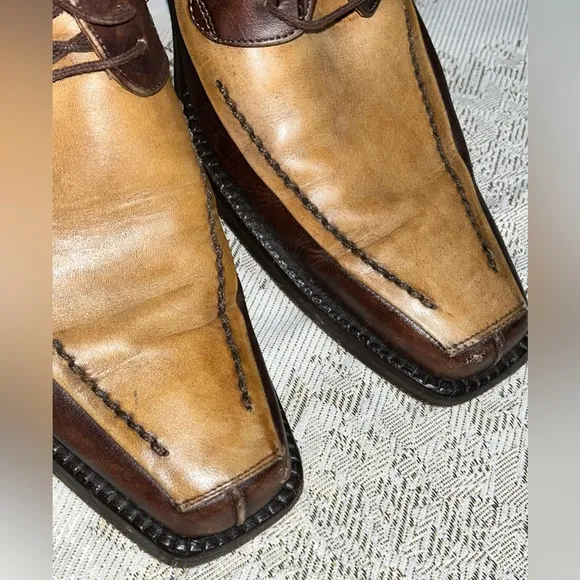 Mezlan Men’s Italian Petrella Oxford Two Toned Leather Luxury Shoes US 8