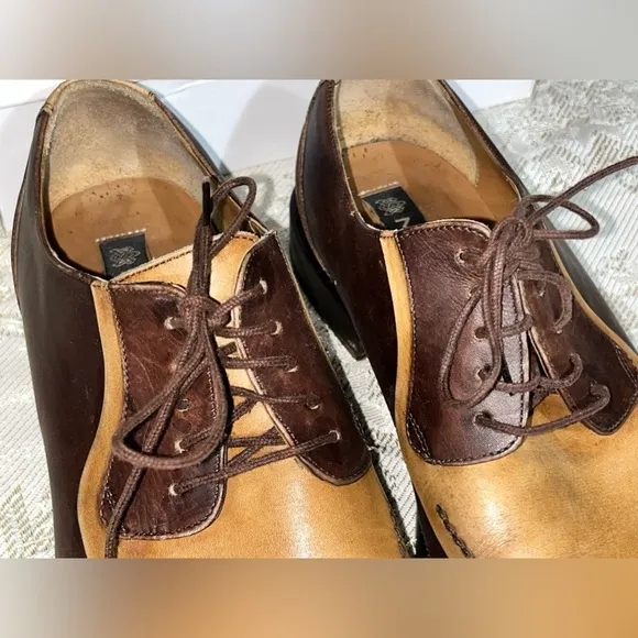 Mezlan Men’s Italian Petrella Oxford Two Toned Leather Luxury Shoes US 8