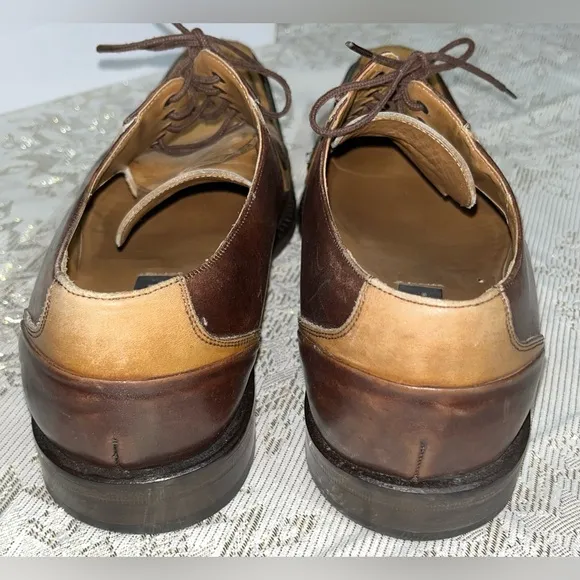 Mezlan Men’s Italian Petrella Oxford Two Toned Leather Luxury Shoes US 8