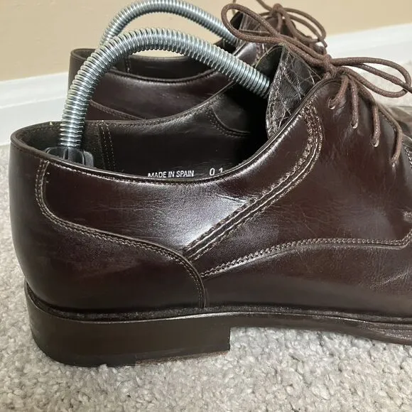 Mezlan Mens Villanova Genuine Crocodile Leather Derby Dress Shoes Brown Size 9M