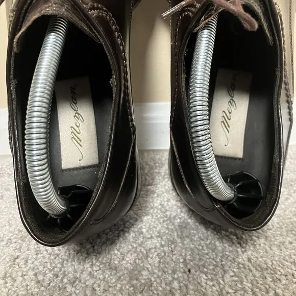 Mezlan Mens Villanova Genuine Crocodile Leather Derby Dress Shoes Brown Size 9M