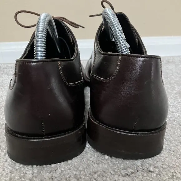 Mezlan Mens Villanova Genuine Crocodile Leather Derby Dress Shoes Brown Size 9M
