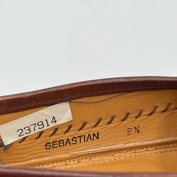 Mezlan Sebastian Mens Size 8.5 Brown Leather Genuine Lizard Loafer Shoes Italian