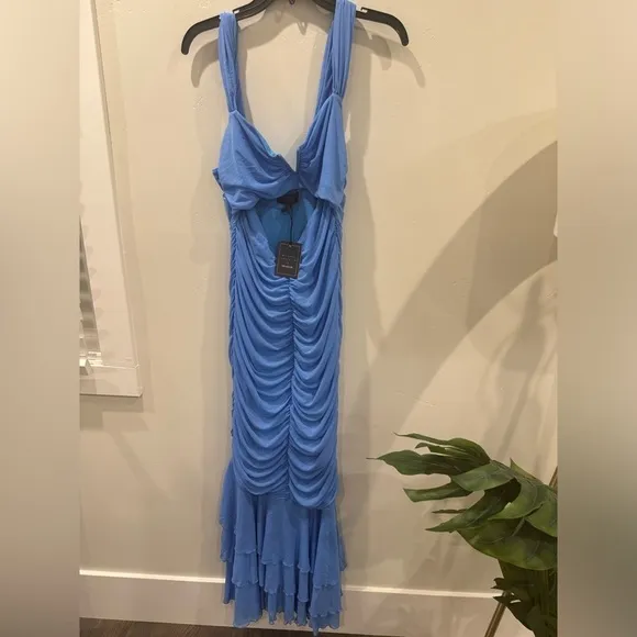 Michael Costello x REVOLVE Hilary Gown in Pale Blue SZ XL NWT