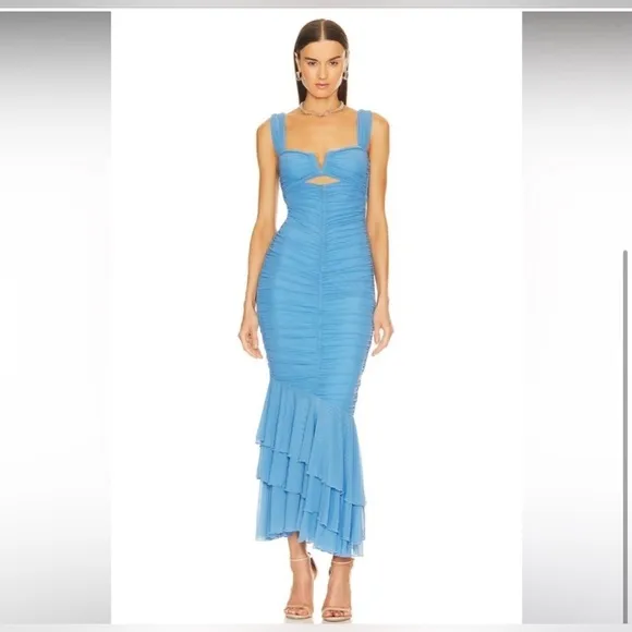 Michael Costello x REVOLVE Hilary Gown in Pale Blue SZ XL NWT