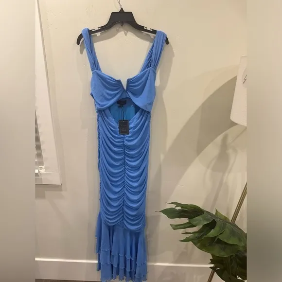 Michael Costello x REVOLVE Hilary Gown in Pale Blue SZ XL NWT