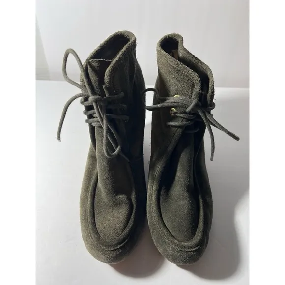 Michael kors Dark Olive Suede Ankle Boots