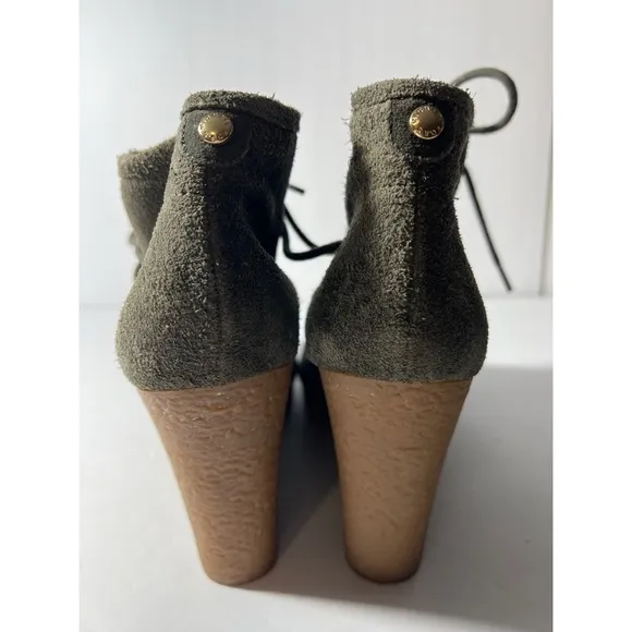 Michael kors Dark Olive Suede Ankle Boots