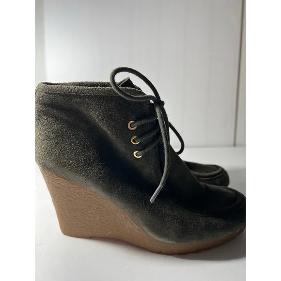 Michael kors Dark Olive Suede Ankle Boots