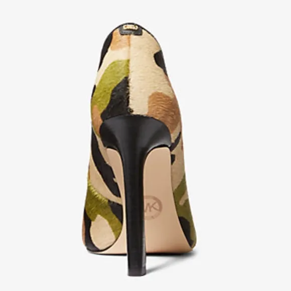 Michael Kors NWT Amara Camouflage print calf hair Women's Pump.