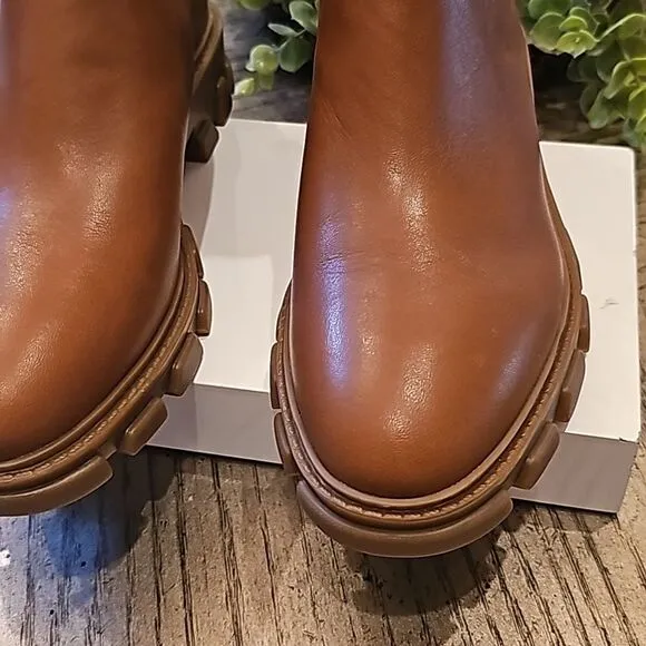 Michael Kors size 7 chelsea cognac brown boots New no box