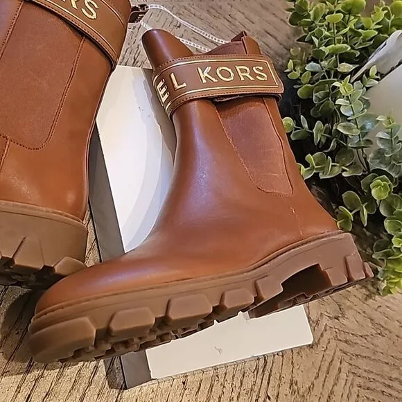 Michael Kors size 7 chelsea cognac brown boots New no box