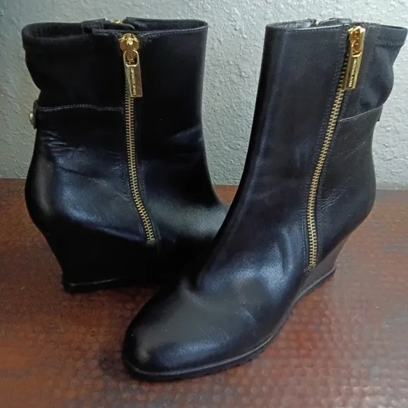 MICHAEL Michael Kors Aileen Vachetta Leather Wedge Ankle Boots