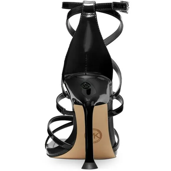 MICHAEL Michael Kors Womens Imani Strappy Black Dressy Heels Shoes New