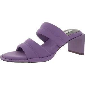 Miista Womens Yvonne  Purple Leather Open Toe Dressy Heels Shoes NWOB