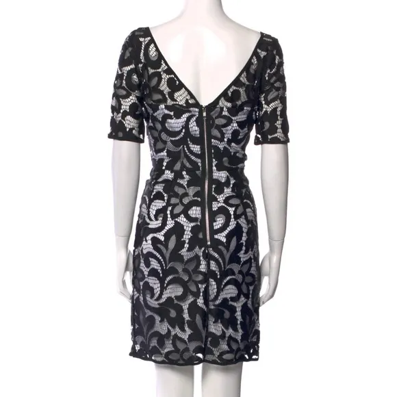 Milly lined lace silk dress - size 8, like new