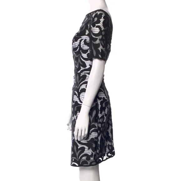 Milly lined lace silk dress - size 8, like new