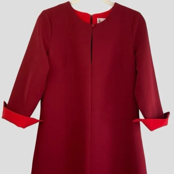 Milly Parisian Women’s Mod Minimalist Crepe Slim Cut Tailored Mini Dress Sz. 2