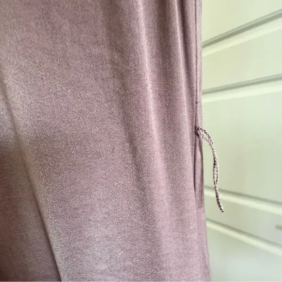 Minimalist Coastal Elegant CHICO'S Mauve Button Down Flowy Shirt Dress Size 2 XL
