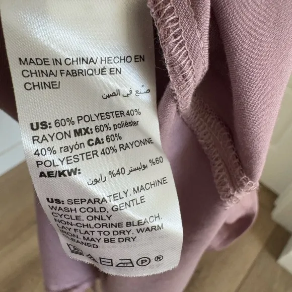 Minimalist Coastal Elegant CHICO'S Mauve Button Down Flowy Shirt Dress Size 2 XL