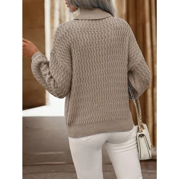 minimalist Turtleneck oversized knit Sweater