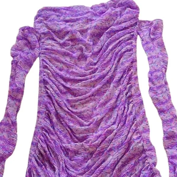 MISCREANTS Women's Ruched Cupid Mini Dress &amp; Gloves NWOT Size 6