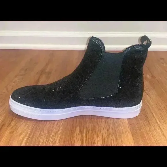 Miss Grant Girl’s Black Sequin Boots! NIB! 40 9