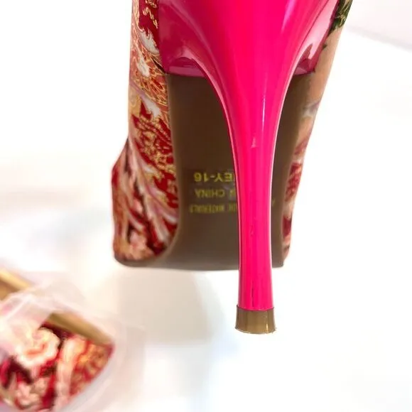Miss me romantic chic flounce floral pump womens shoes heels Y2K luxury Sz10.