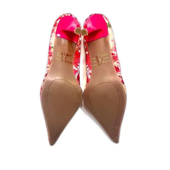 Miss me romantic chic flounce floral pump womens shoes heels Y2K luxury Sz10.