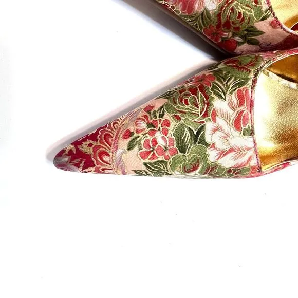 Miss me romantic chic flounce floral pump womens shoes heels Y2K luxury Sz10.