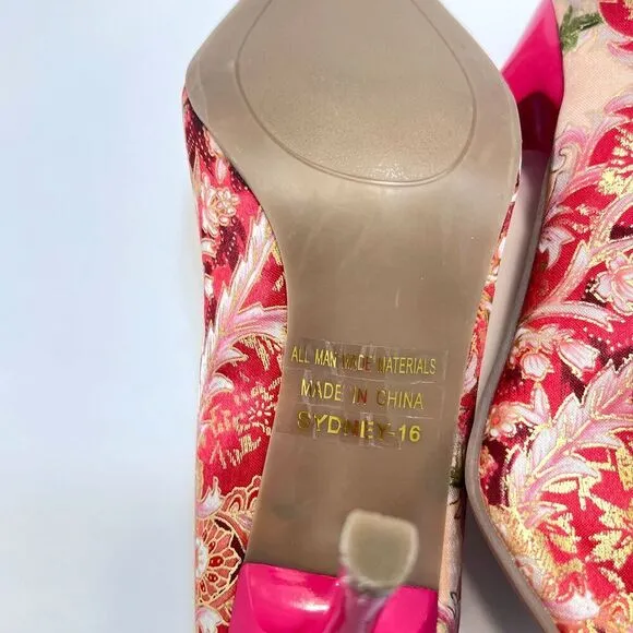 Miss me romantic chic flounce floral pump womens shoes heels Y2K luxury Sz10.