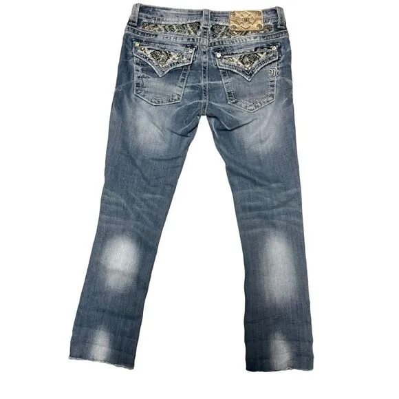 Miss Me Signature Frayed Ankle Jeans