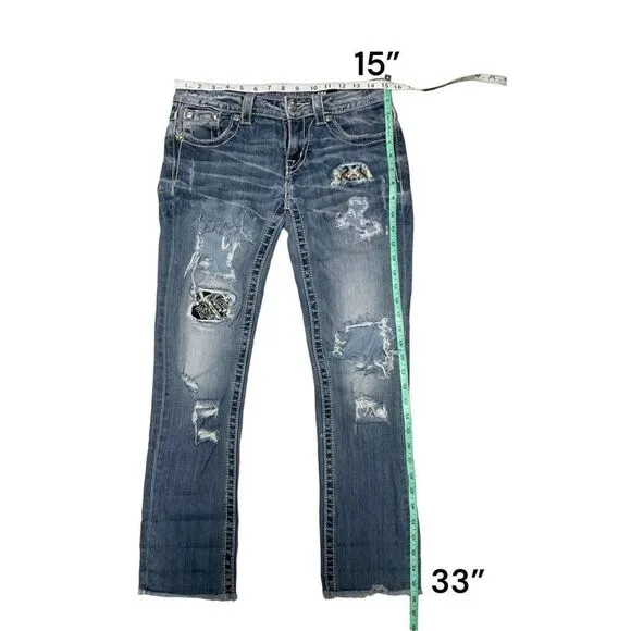 Miss Me Signature Frayed Ankle Jeans