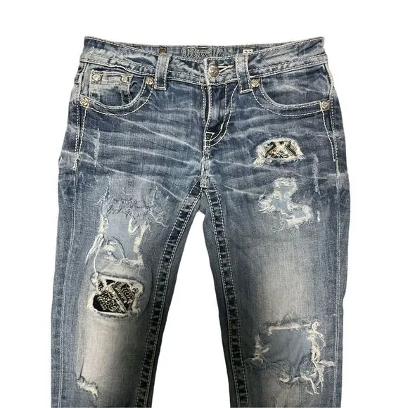 Miss Me Signature Frayed Ankle Jeans