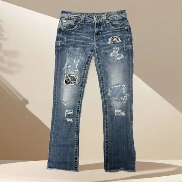 Miss Me Signature Frayed Ankle Jeans