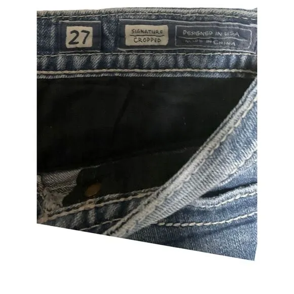 Miss Me Signature Frayed Ankle Jeans