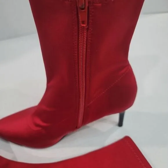 Mix No. 6 Cadaoria Red Pointed Toe Ankle boots Size 6