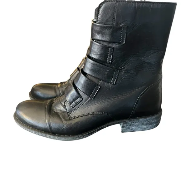 MIZ MOOZ Leighton Bootie in Black Leather Upper Womens Size 8 1/2