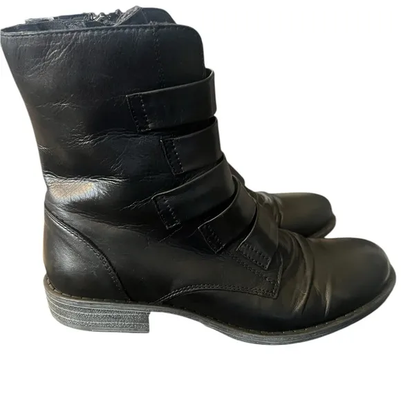 MIZ MOOZ Leighton Bootie in Black Leather Upper Womens Size 8 1/2