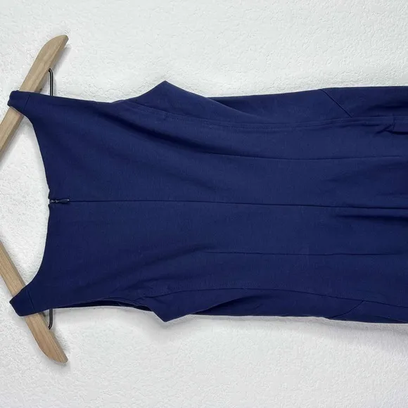 MM LaFleur Dress Womens Size 6 Blue Sleeveless Office Business Minimalist Sheath