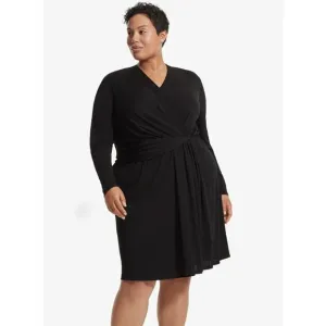 MM. LaFleur Morgan Dress black  1/ 1X knit crepe NEW office minimalist classic