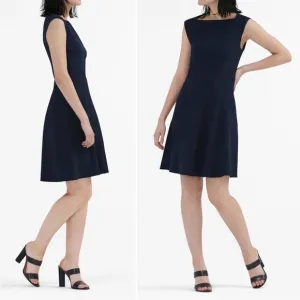 MM Lafleur The Pauline Dress A-Line Navy Blue Minimalist Size 4