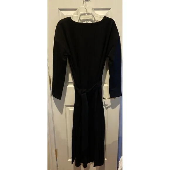 Modern Citizen Wrap Dress Women XL Classic Audrey Black Quiet Luxury