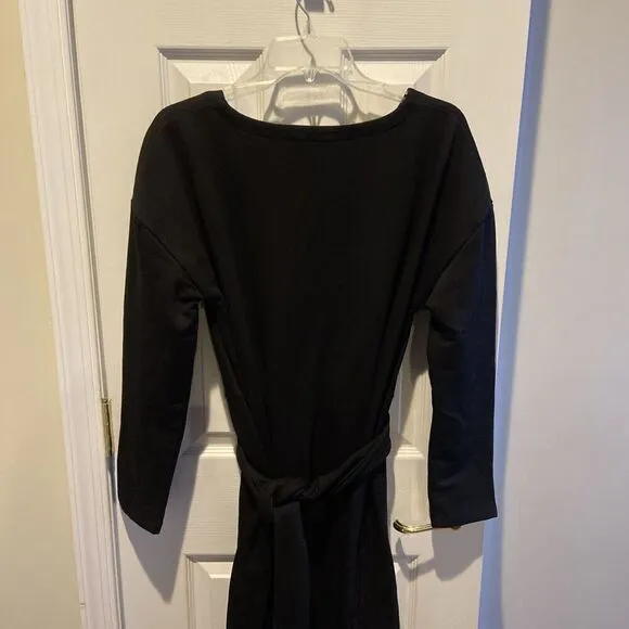 Modern Citizen Wrap Dress Women XL Classic Audrey Black Quiet Luxury