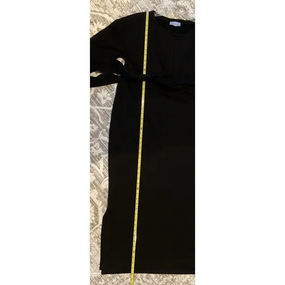 Modern Citizen Wrap Dress Women XL Classic Audrey Black Quiet Luxury